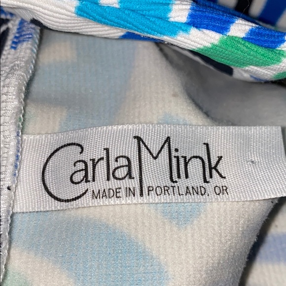 Carla Mink Pull On Skirt Size Medium Modern Floral Abstract - Picture 7 of 8